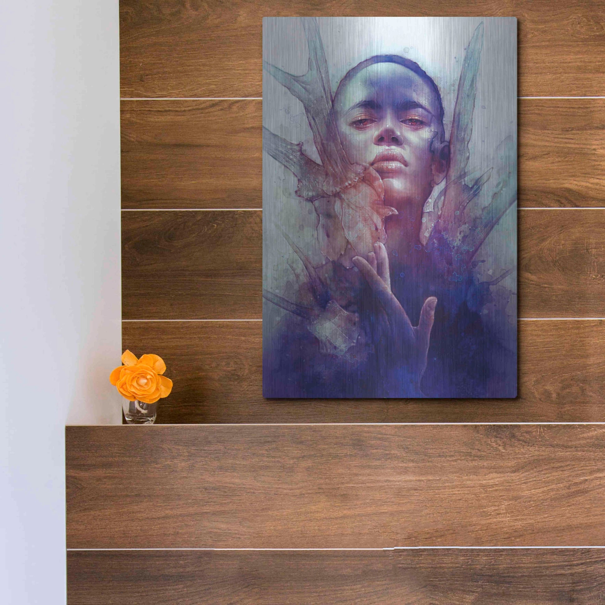 Luxe Metal Art 'Prey' by Anna Dittman, Metal Wall Art,12x16