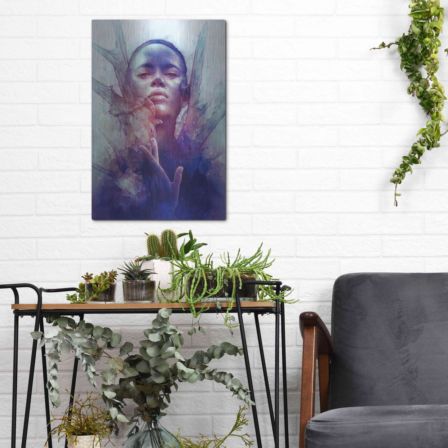 Luxe Metal Art 'Prey' by Anna Dittman, Metal Wall Art,12x16