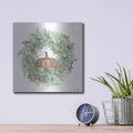 'Pumpkin Wreath I' by Cindy Jacobs – Metal Wall Art, 12x12 room view