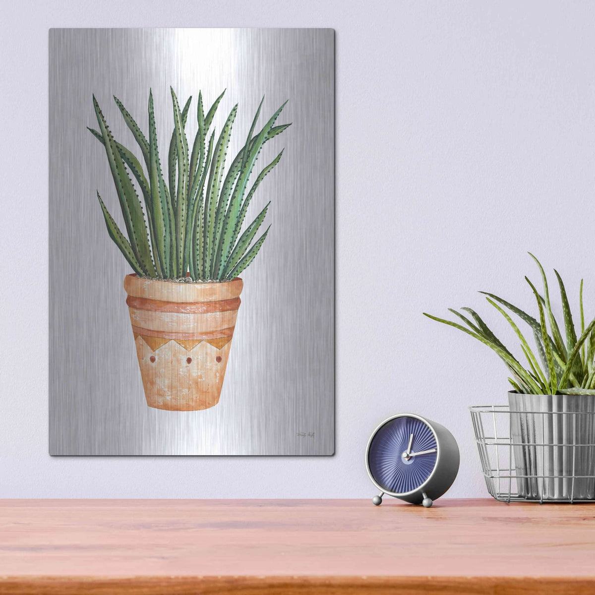 'Aztec Pot II' by Cindy Jacobs – Metal Wall Art, 12x16 room view