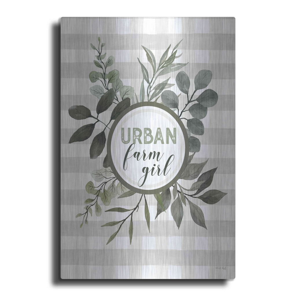 'Urban Farm Girl' by Cindy Jacobs – Metal Wall Art