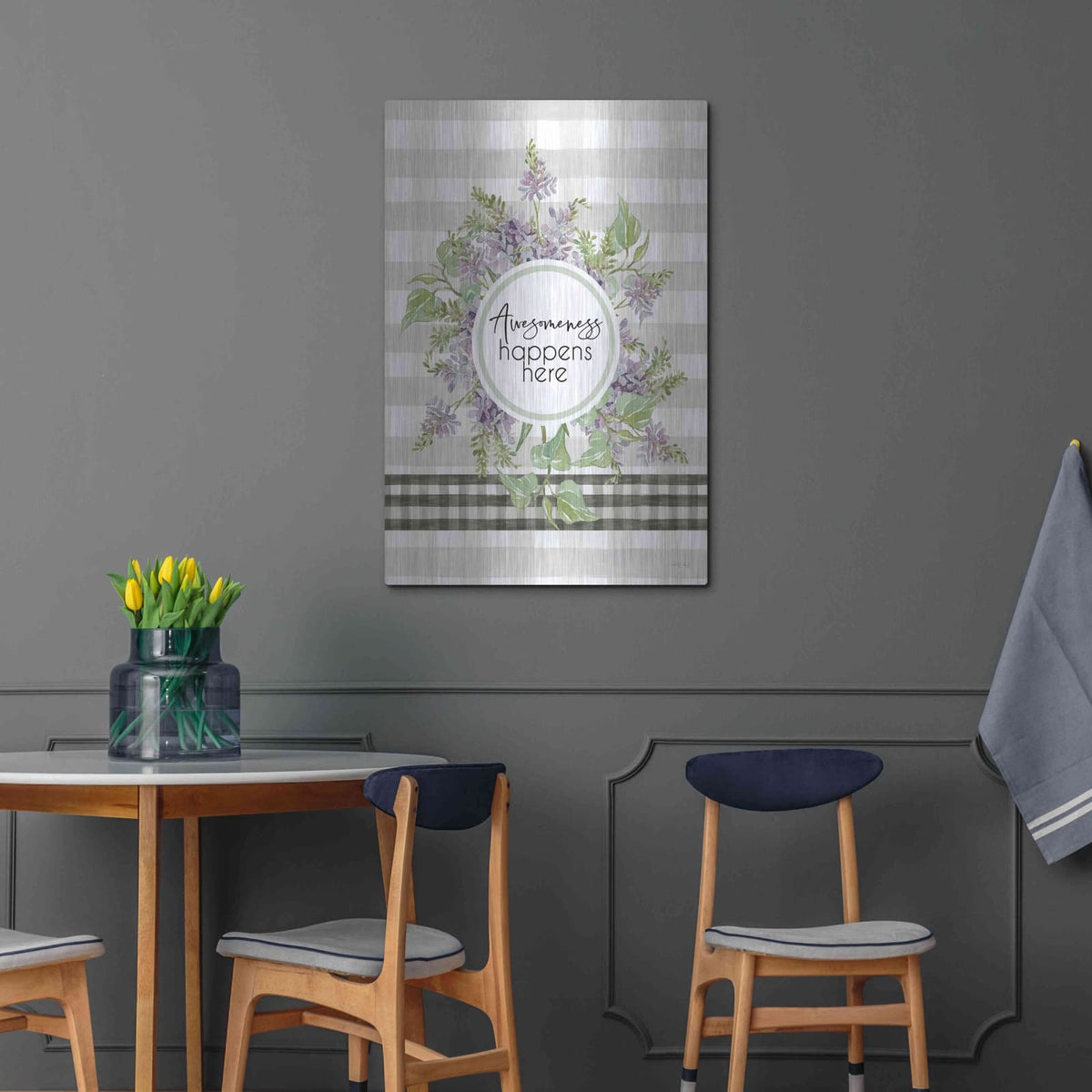 'Awesomeness Happens Here' by Cindy Jacobs – Metal Wall Art, 24x36 room view