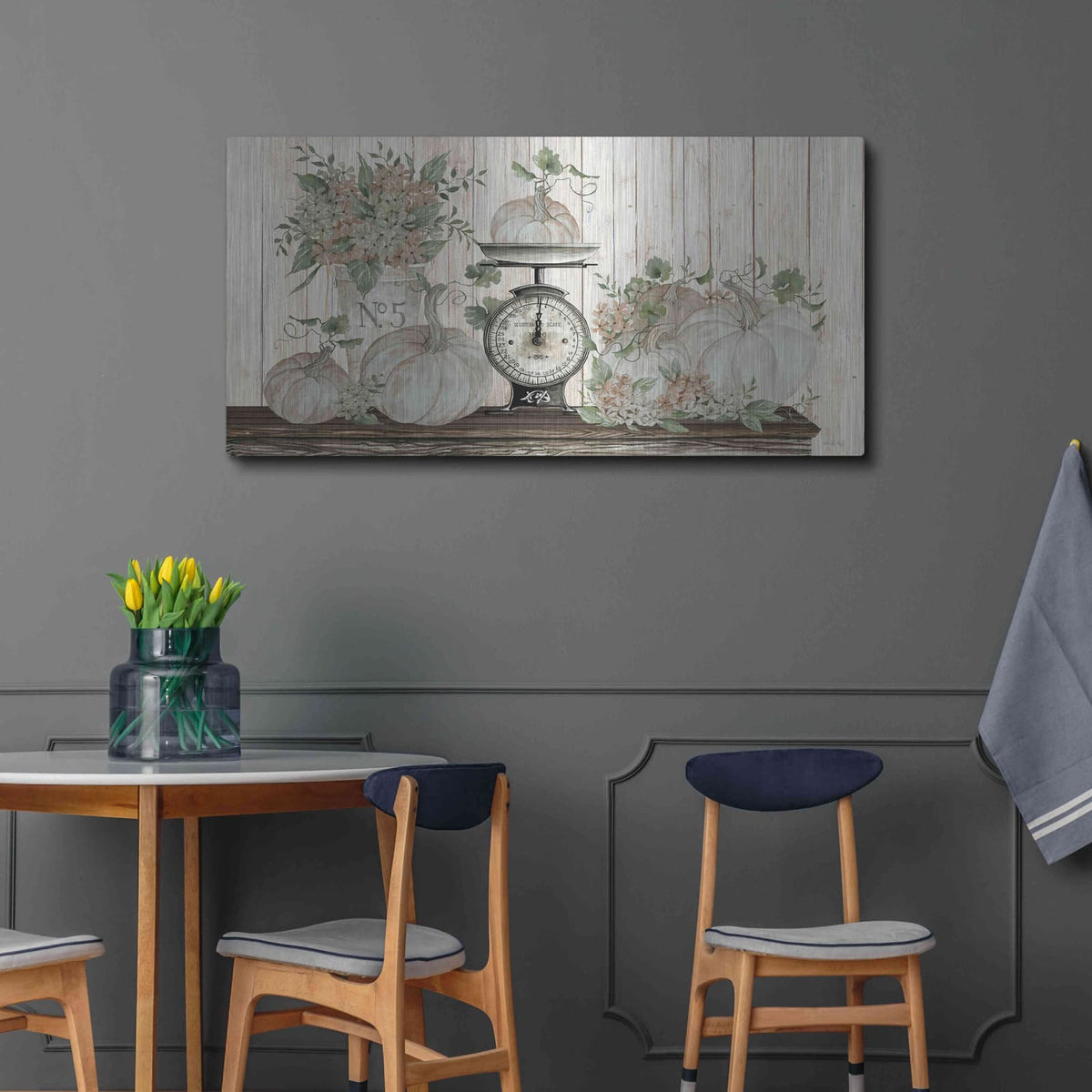 'Autumn Still Live' by Cindy Jacobs – Metal Wall Art, 48x24 room view