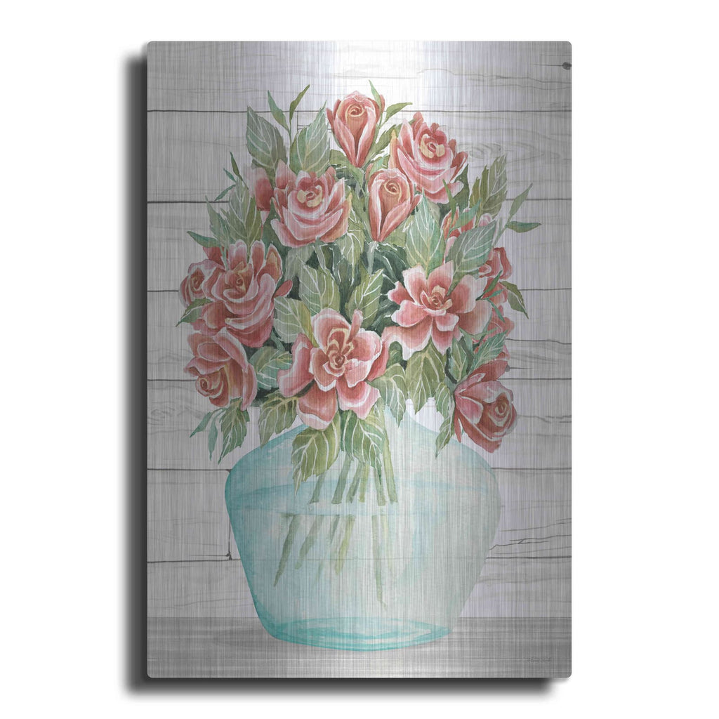 'Farmhouse Flowers IV' by Cindy Jacobs – Metal Wall Art