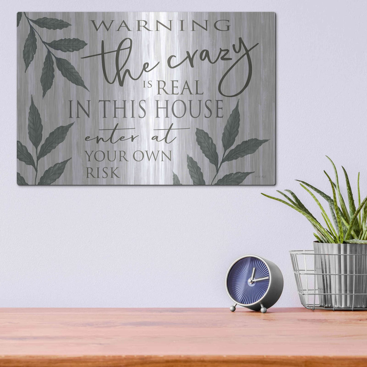 'The Crazy Is Real' by Cindy Jacobs – Metal Wall Art, 16x12 room view