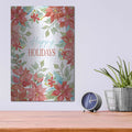 'Happy Holidays Poinsettias' by Cindy Jacobs – Metal Wall Art, 12x16 room view