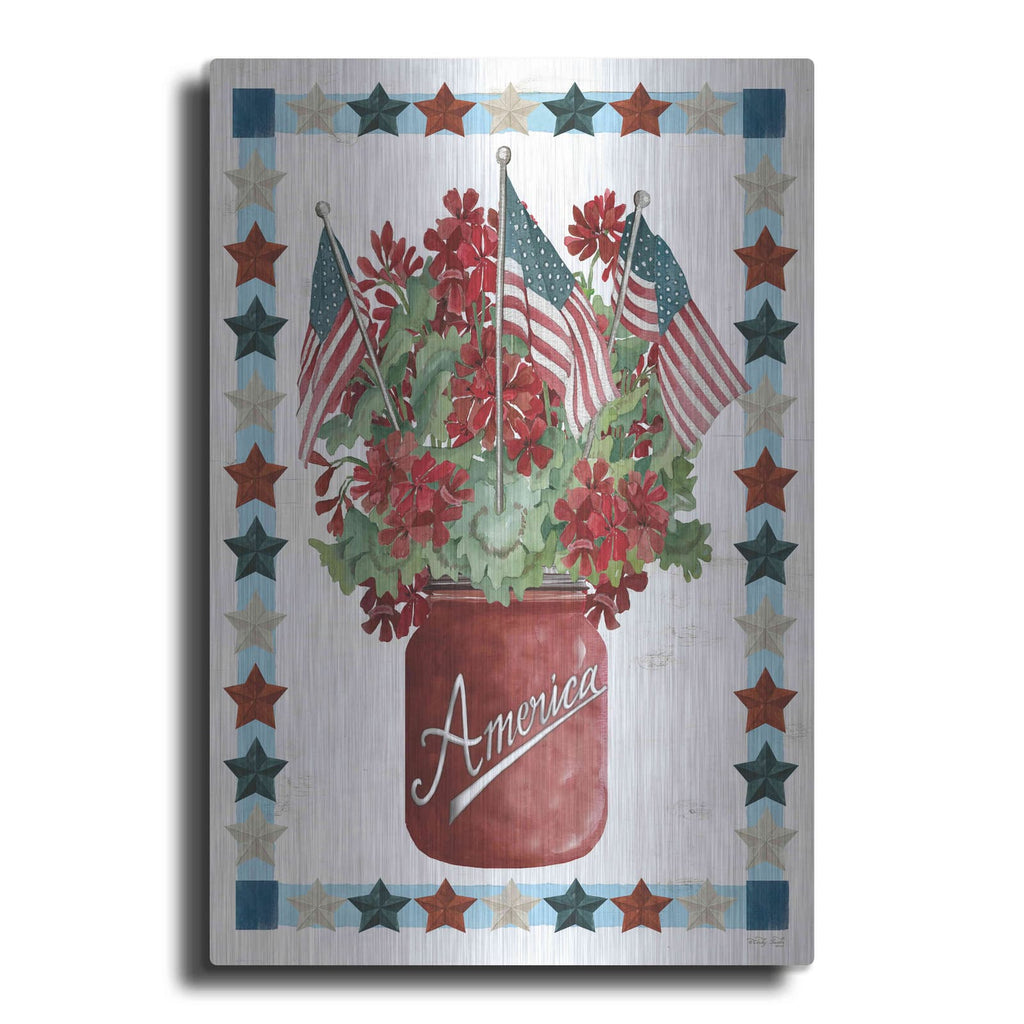 'Patriotic Flowers' by Cindy Jacobs – Metal Wall Art