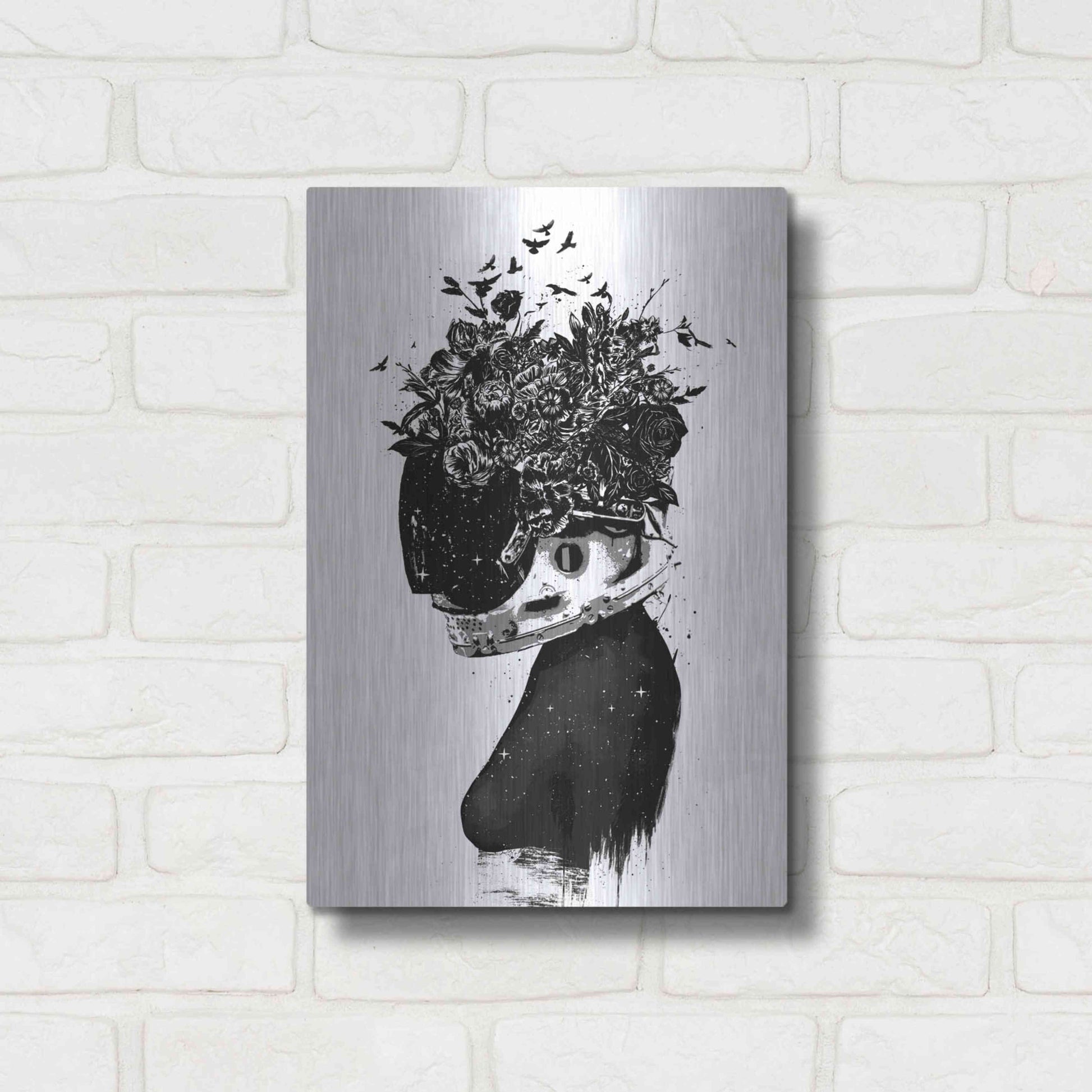 Luxe Metal Art 'Hybrid Girl' by Balazs Solti, Metal Wall Art,12x16