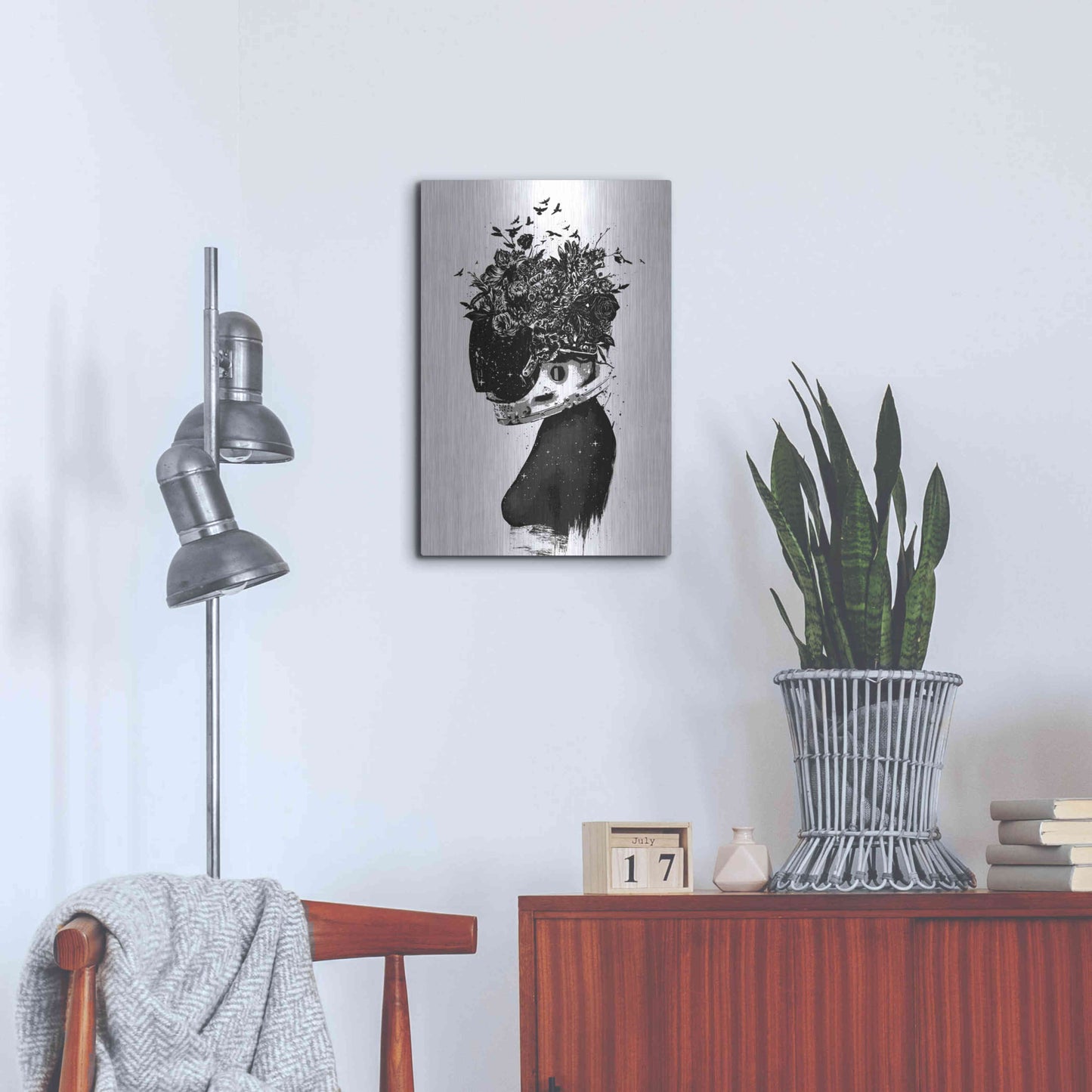 Luxe Metal Art 'Hybrid Girl' by Balazs Solti, Metal Wall Art,16x24