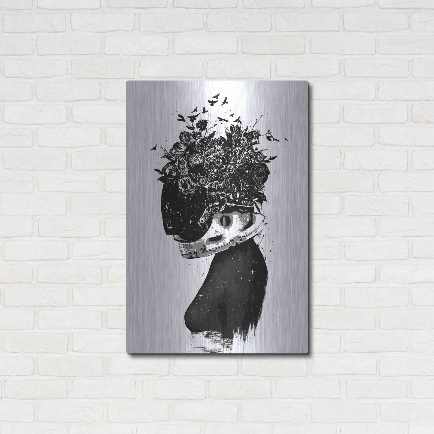 Luxe Metal Art 'Hybrid Girl' by Balazs Solti, Metal Wall Art,24x36