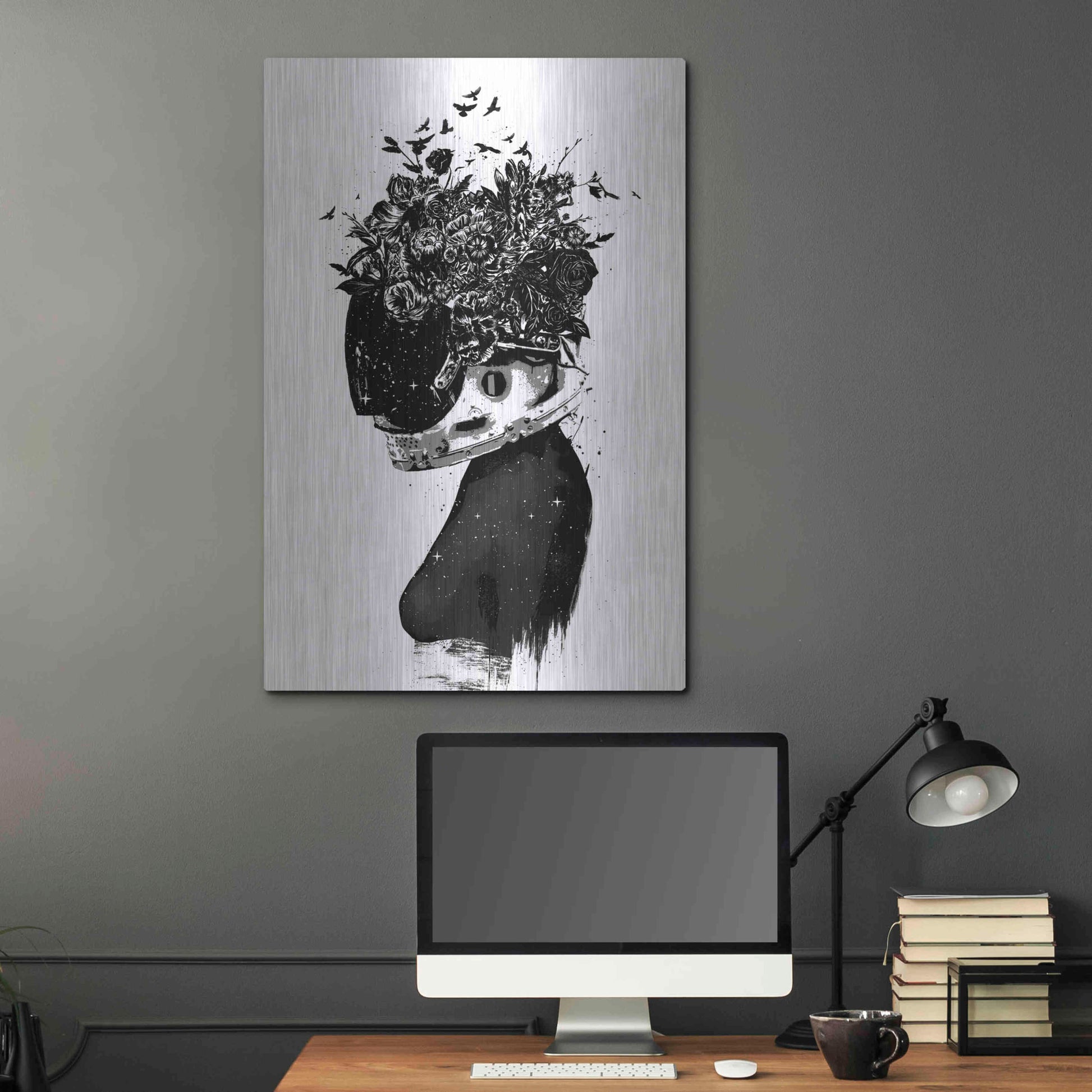 Luxe Metal Art 'Hybrid Girl' by Balazs Solti, Metal Wall Art,24x36