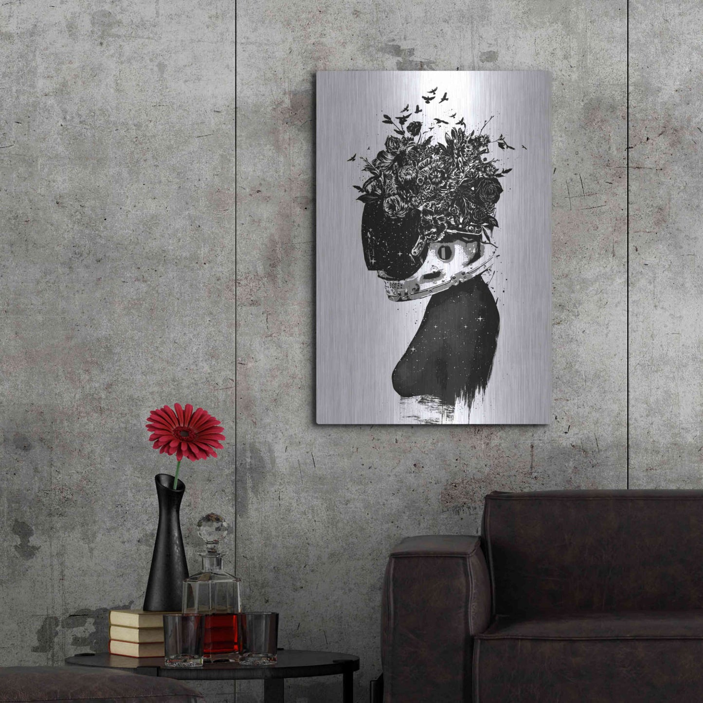 Luxe Metal Art 'Hybrid Girl' by Balazs Solti, Metal Wall Art,24x36