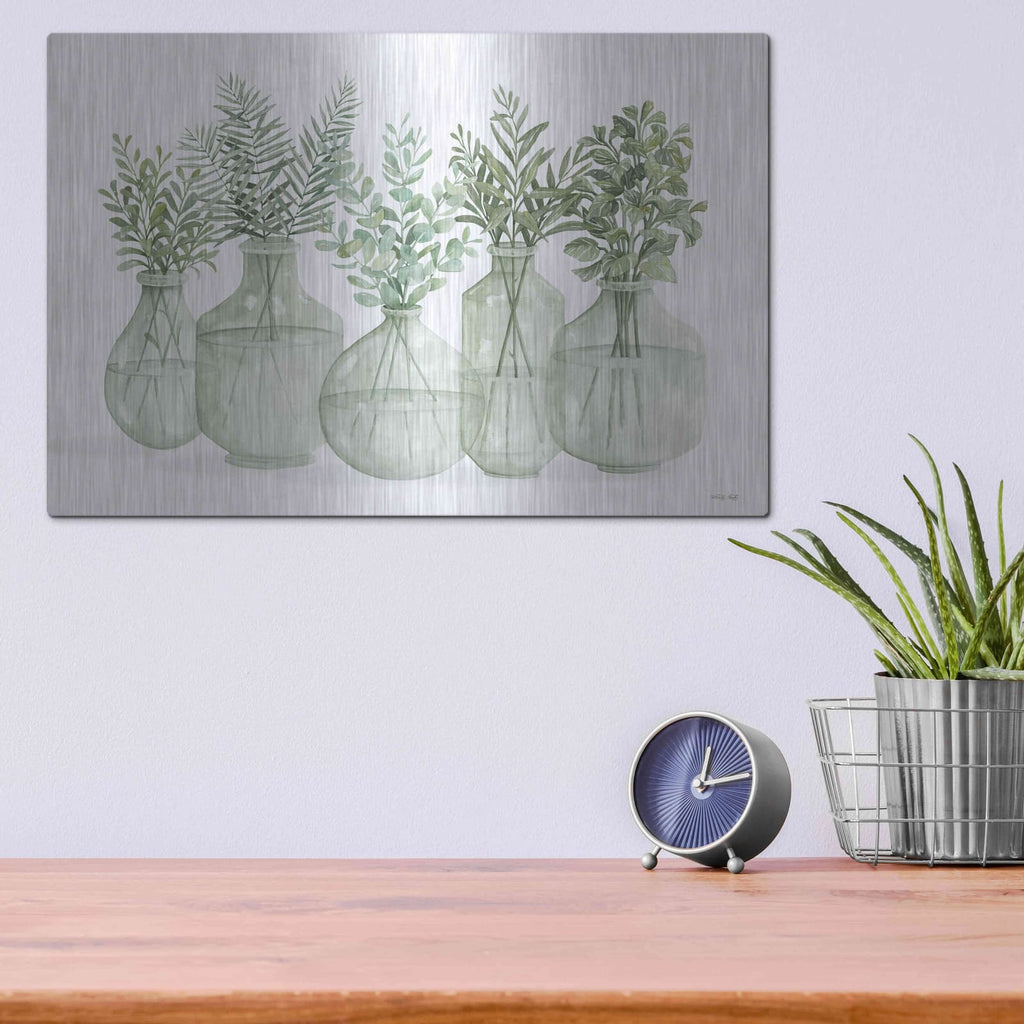 'Simply Sage I' by Cindy Jacobs – Metal Wall Art, 16x12 room view