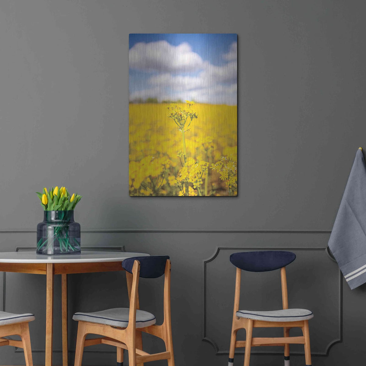'Field Of Yellow III' by Donnie Quillen – Metal Wall Art, 24x36 room view