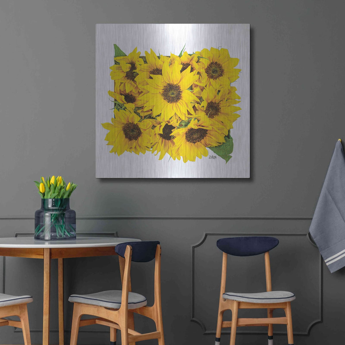 'Sunflower Bouquet' by Donnie Quillen – Metal Wall Art, 36x36 room view