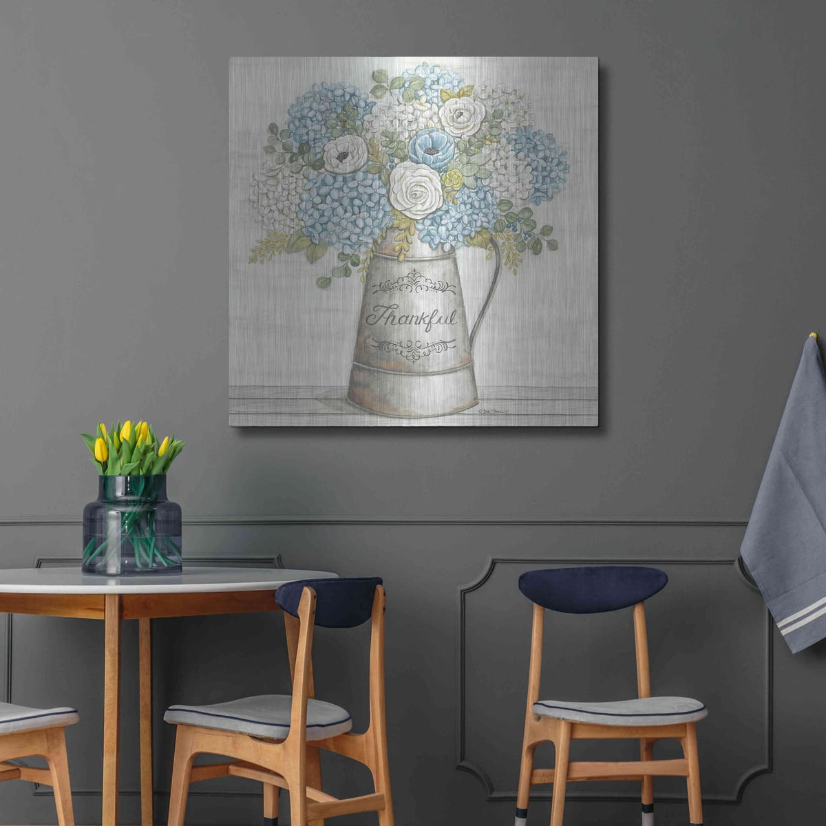 'Thankful' by Deb Strain – Metal Wall Art, 36x36 room view