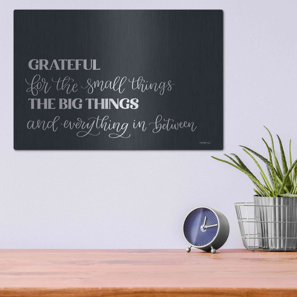 'Grateful For Everything' by Imperfect Dust – Metal Wall Art, 16x12 room view