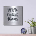 'Bathroom Prayer Changes Things II' by Imperfect Dust – Metal Wall Art, 12x12 room view
