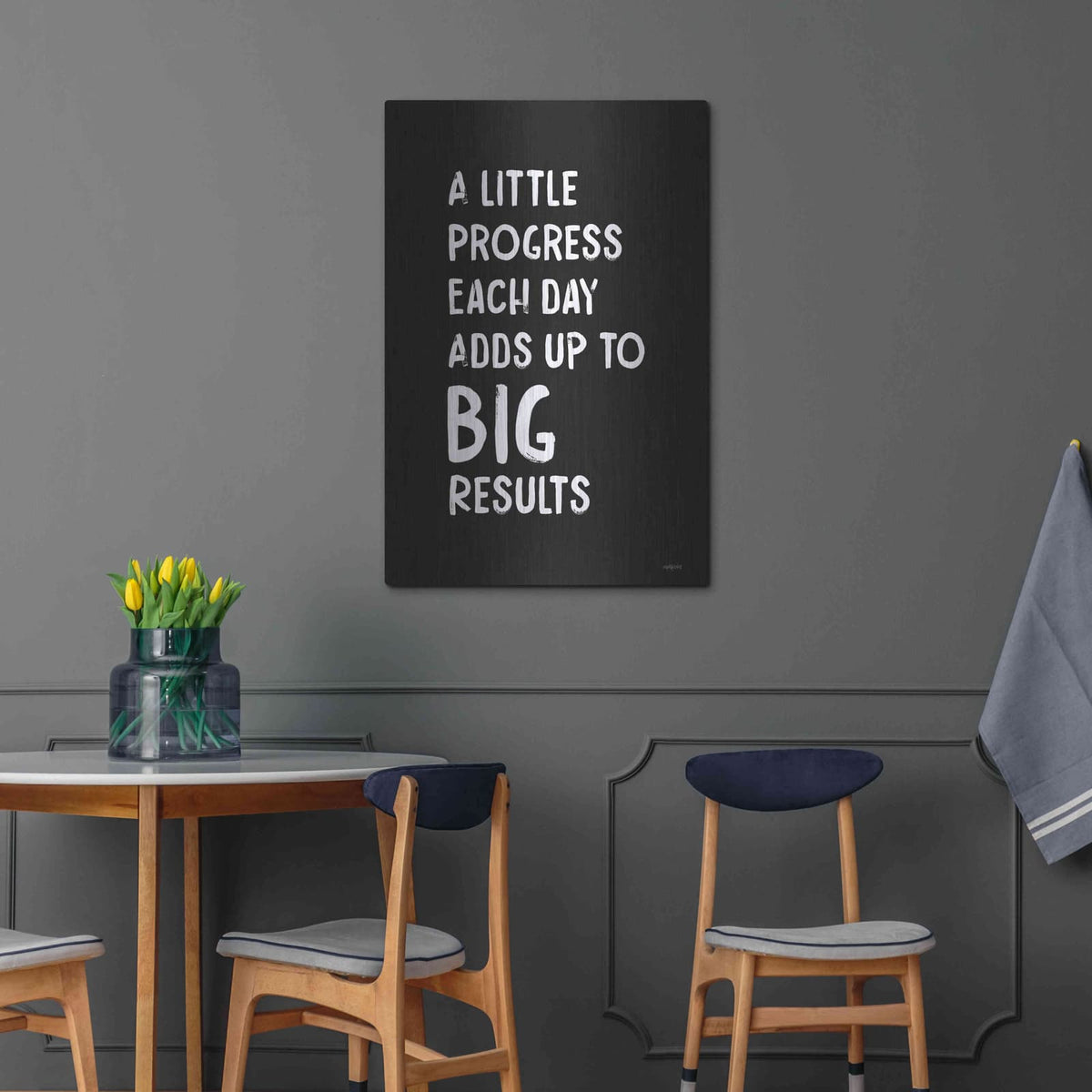 'Big Results' by Imperfect Dust – Metal Wall Art, 24x36 room view