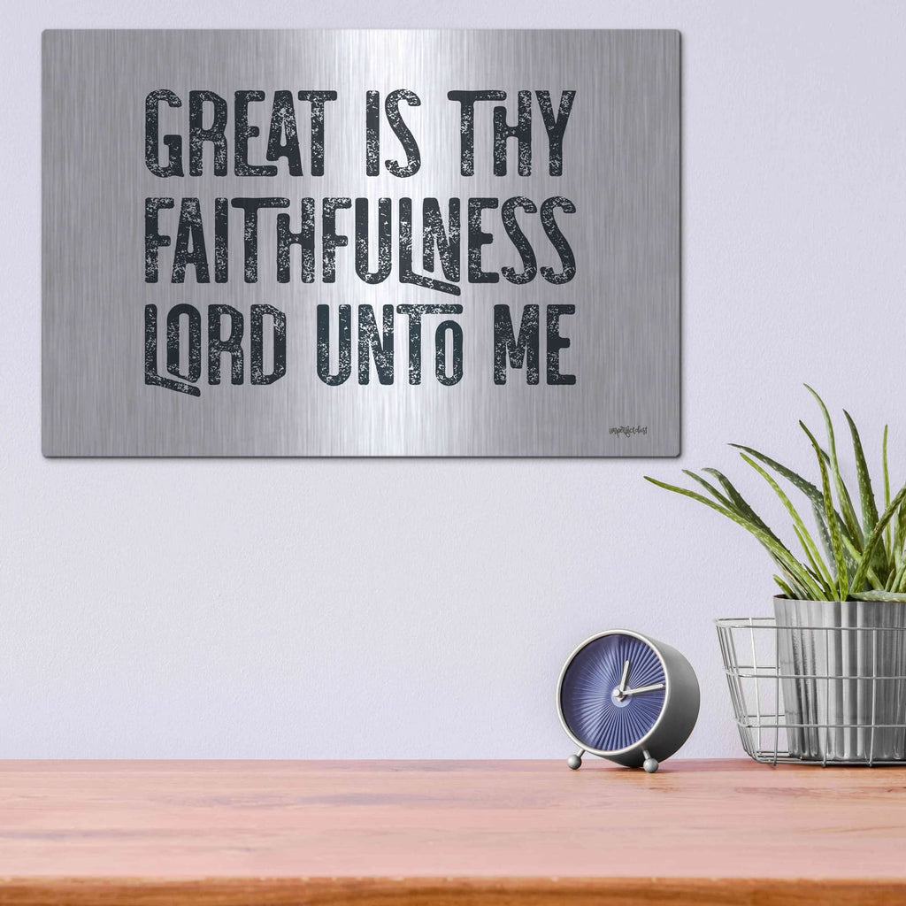 'Great Is Thy Faithfulness II' by Imperfect Dust – Metal Wall Art, 16x12 room view