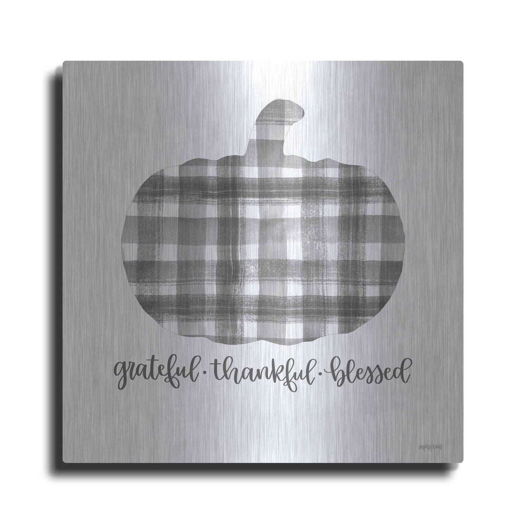 'Grateful, Thankful, Blessed' by Imperfect Dust – Metal Wall Art