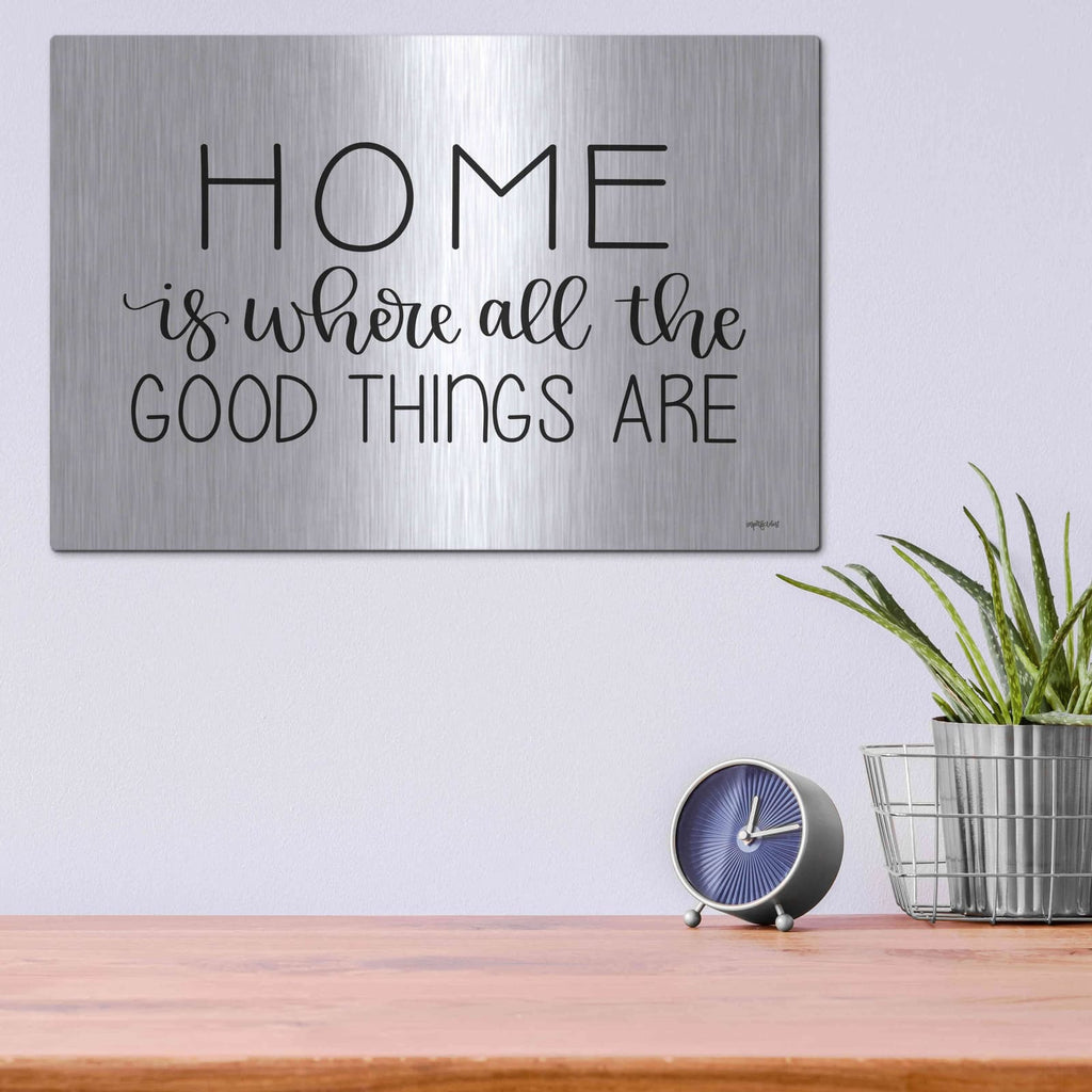 'Where The Good Things Are' by Imperfect Dust – Metal Wall Art, 16x12 room view
