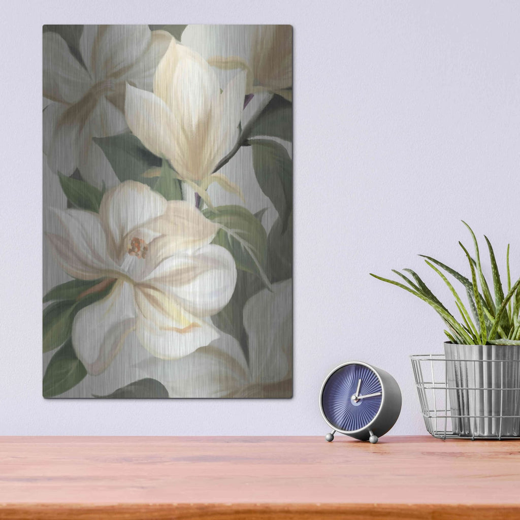 'Magnolia Blossoms I' by House Fenway – Metal Wall Art, 12x16 room view
