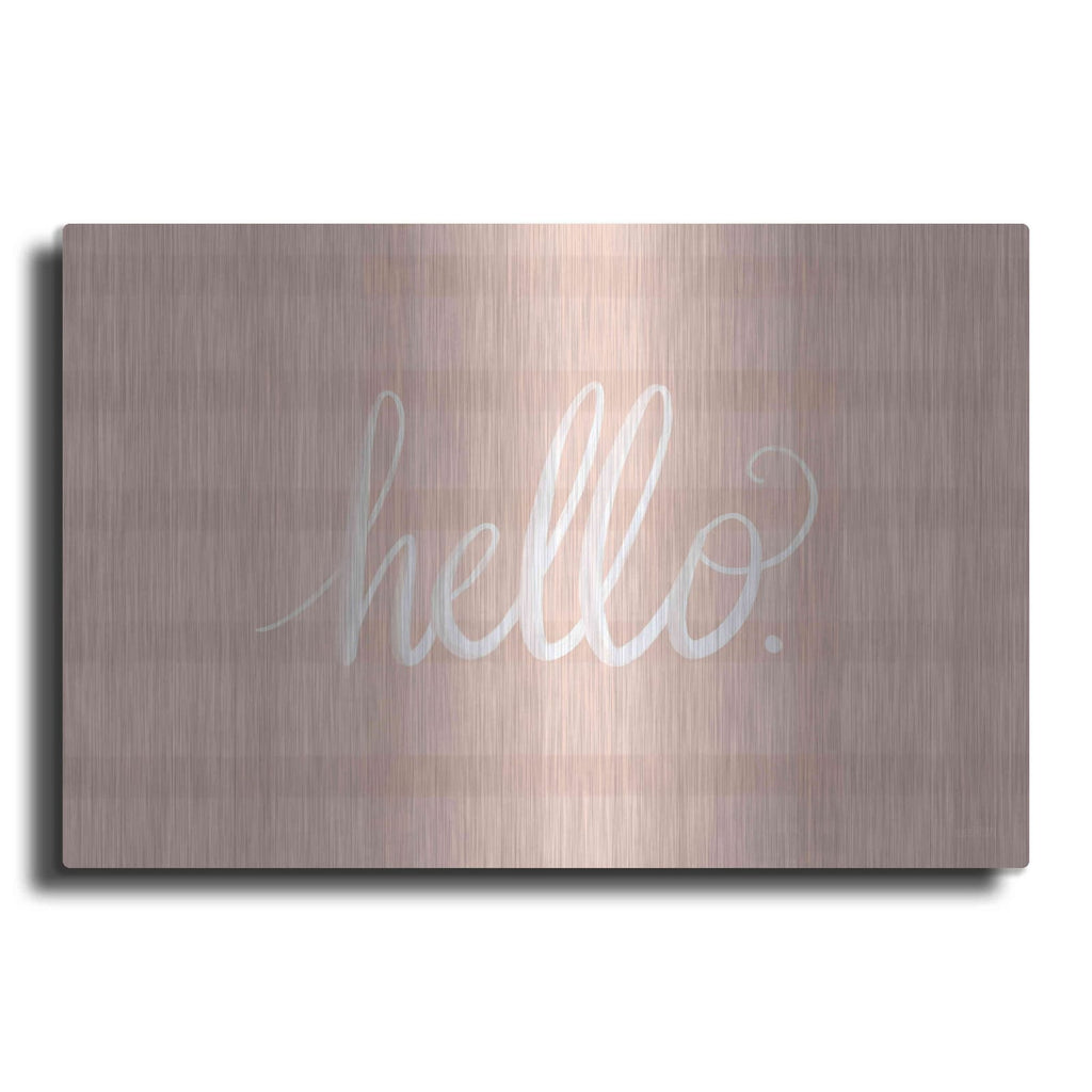 'Pretty Plaid Hello' by House Fenway – Metal Wall Art