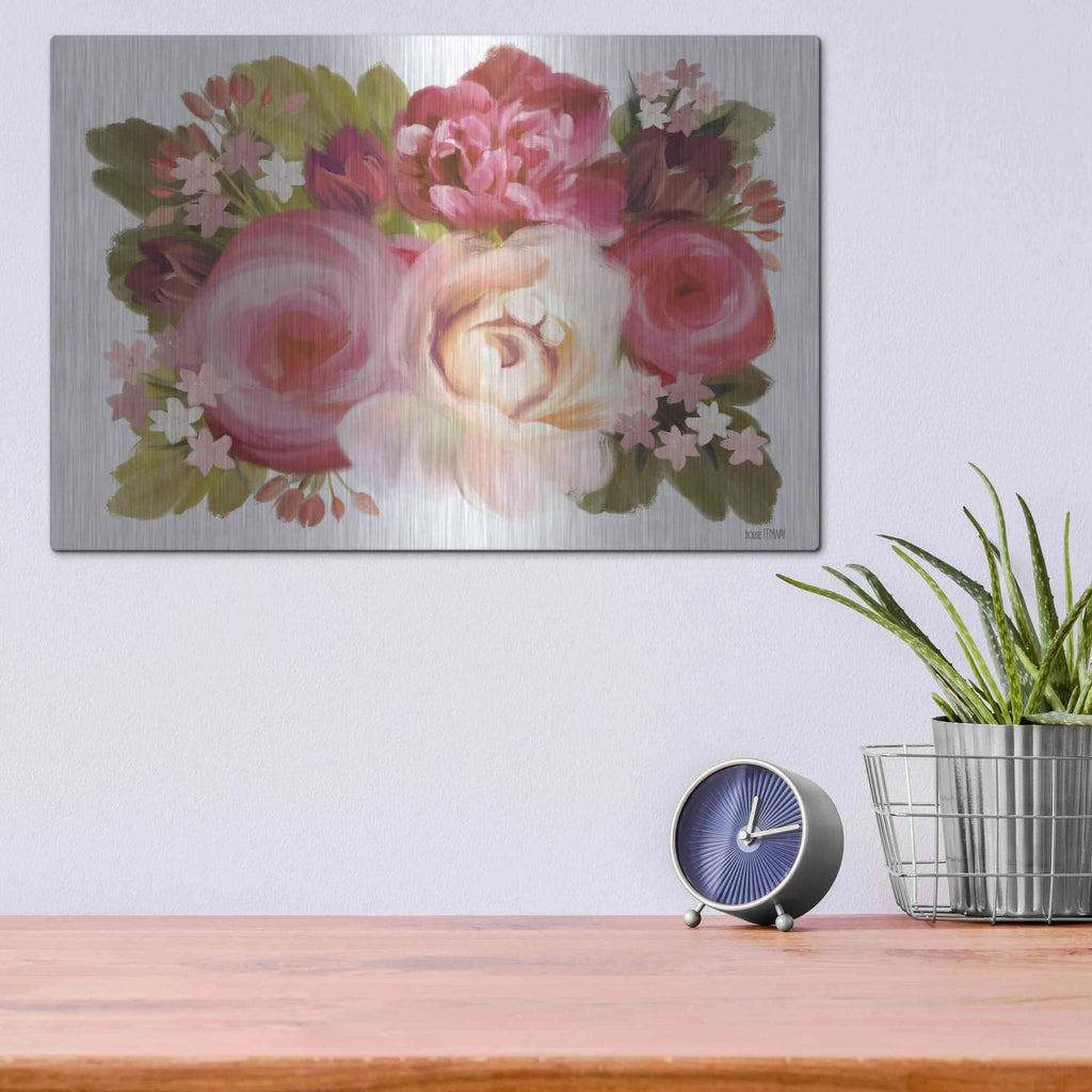 'Heartfelt Blossoms' by House Fenway – Metal Wall Art, 16x12 room view