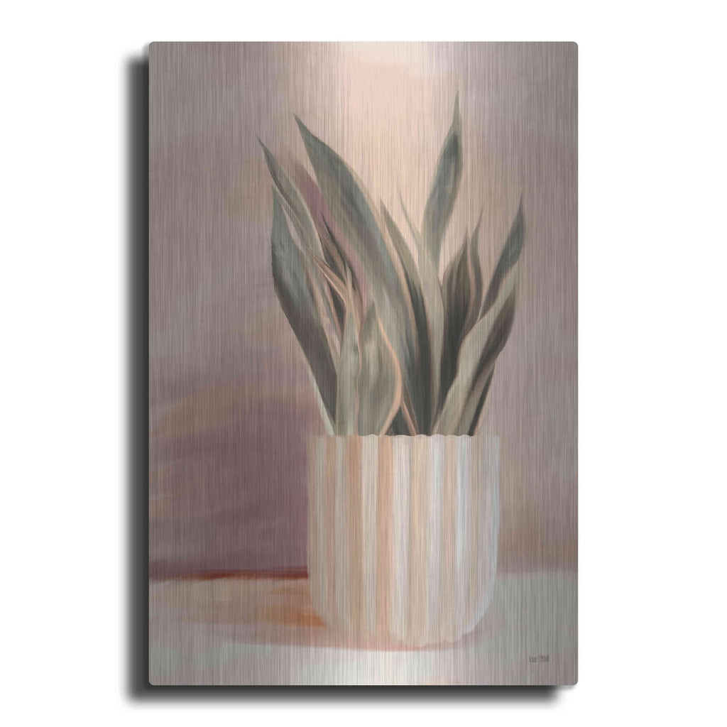 'Striped Bohemian Plant II' by House Fenway – Metal Wall Art