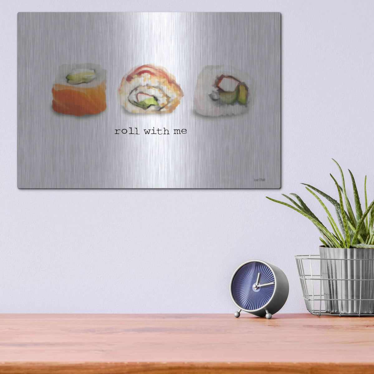 'Roll With Me' by House Fenway – Metal Wall Art, 16x12 room view
