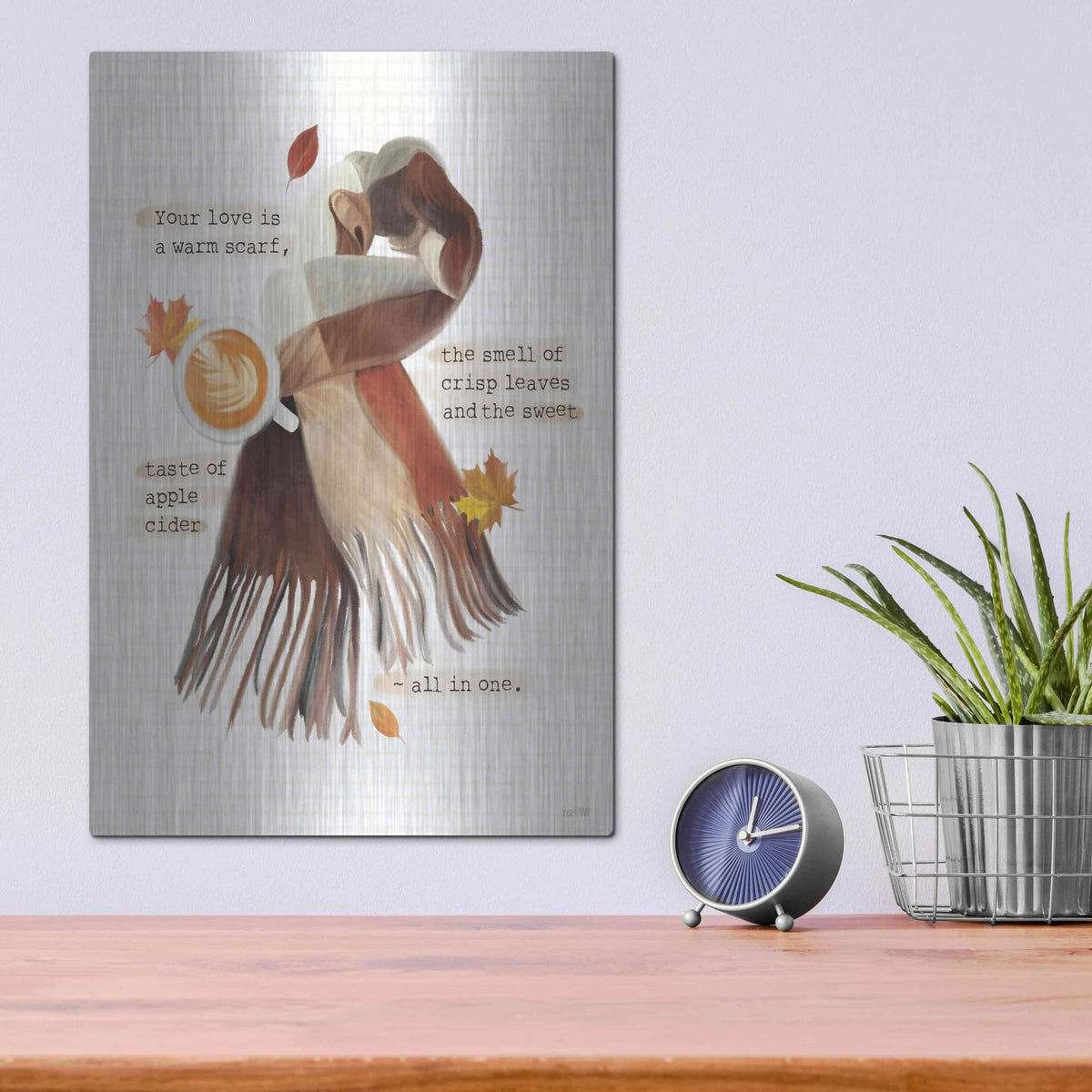 'Autumn Love' by House Fenway – Metal Wall Art, 12x16 room view