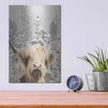 'Hairy Highland In The Field' by House Fenway – Metal Wall Art, 12x16 room view