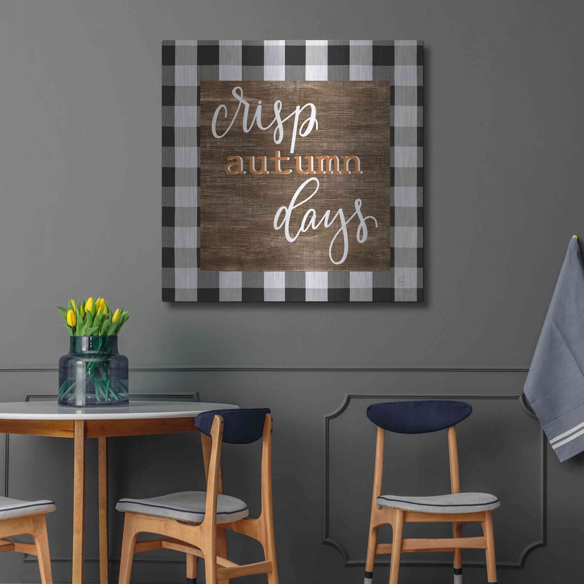 'Crisp Autumn Days' by Fearfully Made – Metal Wall Art, 36x36 room view