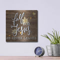 'Fall For Jesus' by Fearfully Made – Metal Wall Art, 12x12 room view