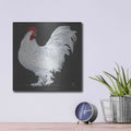 'Rooster' by Hollihocks Art – Metal Wall Art, 12x12 room view