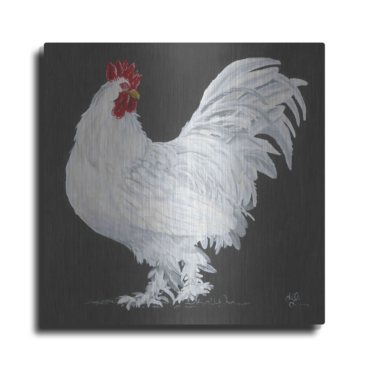 'Rooster' by Hollihocks Art – Metal Wall Art