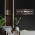 'You'Re Awesome' by Jaxn Blvd – Metal Wall Art, 36x12 room view