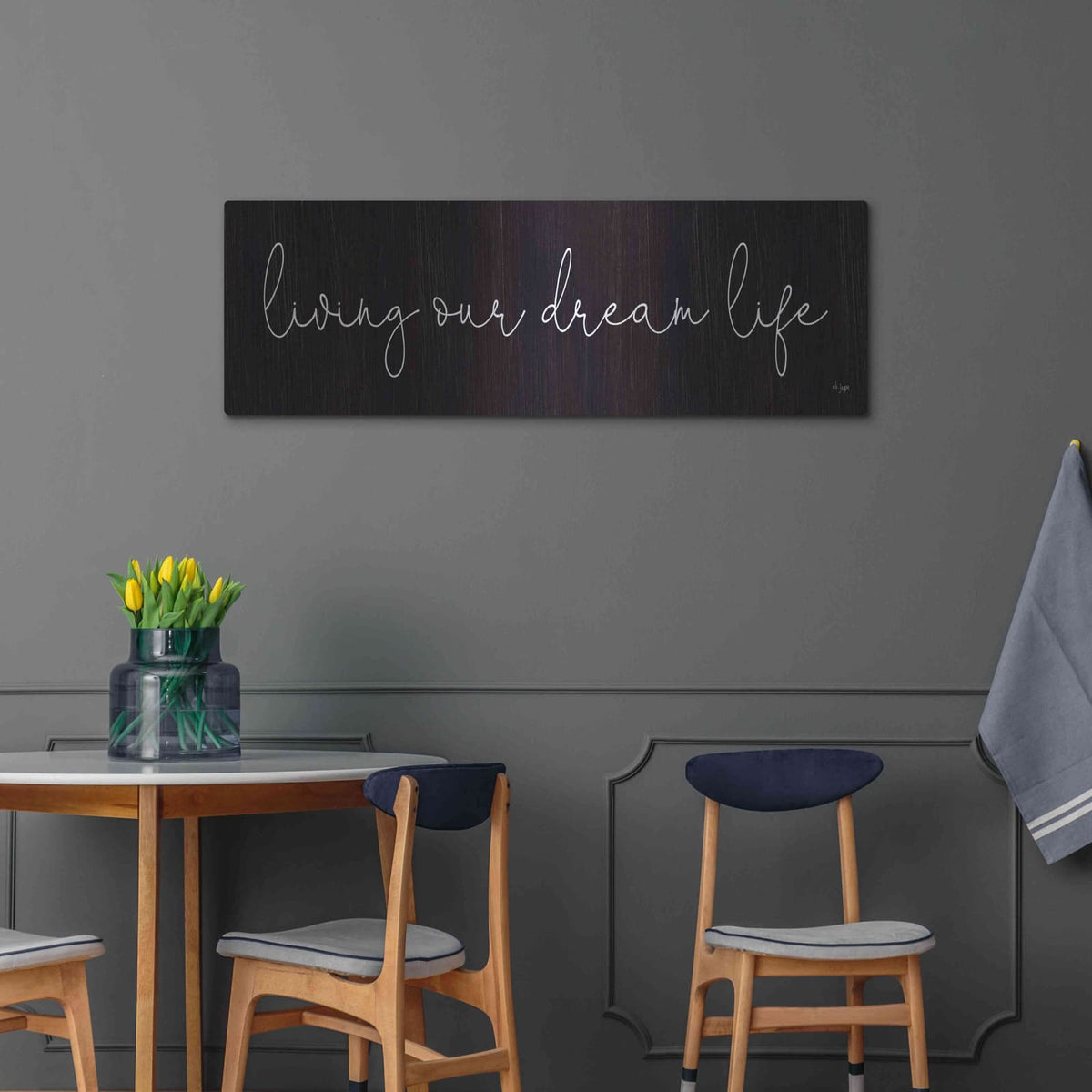 'Living Our Dream Life' by Jaxn Blvd – Metal Wall Art, 48x16 room view