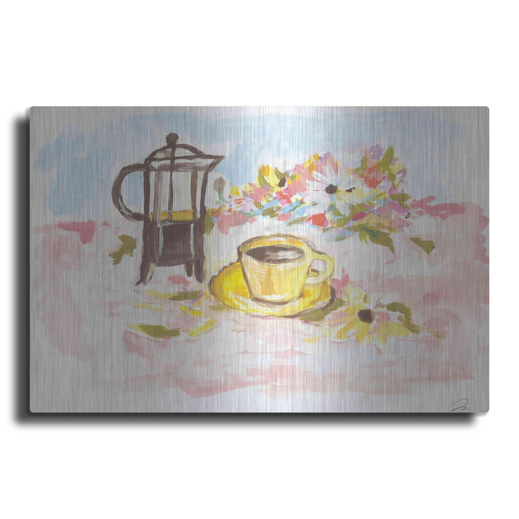 'A Good Morning For Coffee' by Jessica Mingo – Metal Wall Art