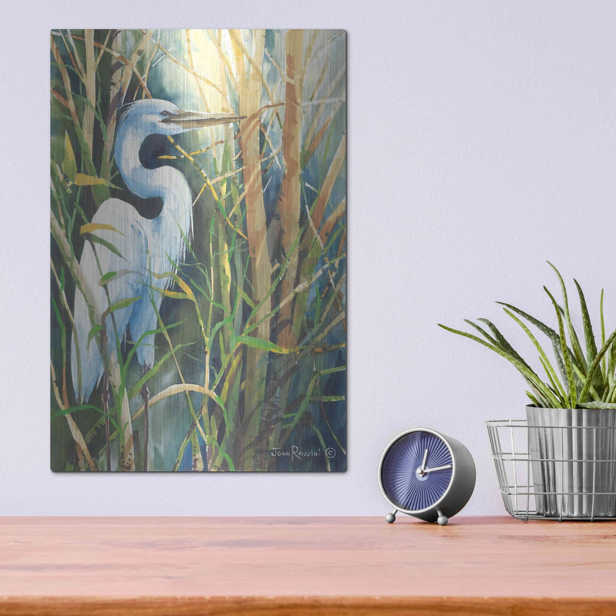 'His Stoic Patience' by John Rossini – Metal Wall Art, 12x16 room view