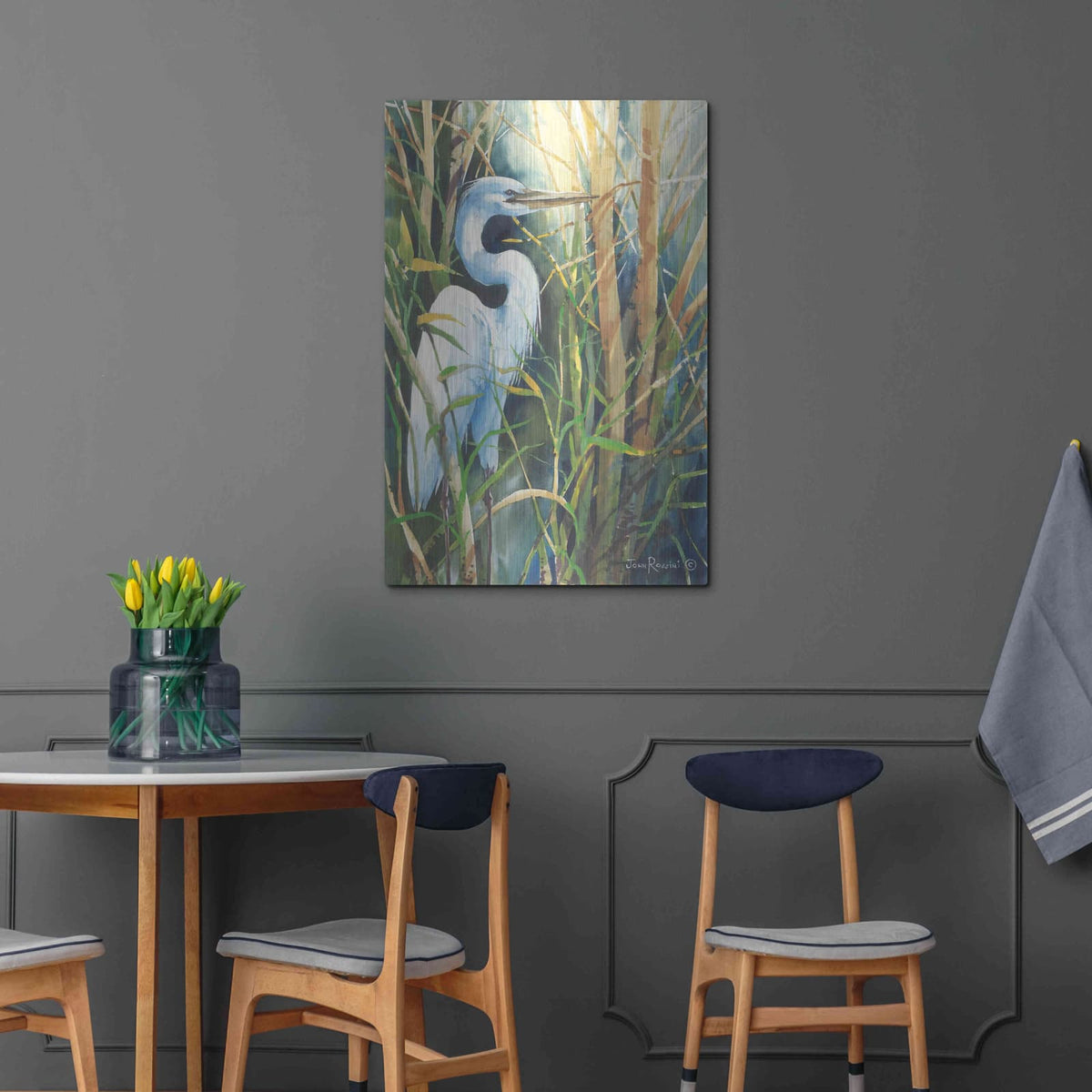 'His Stoic Patience' by John Rossini – Metal Wall Art, 24x36 room view