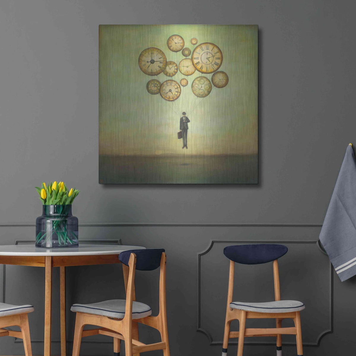 'Waiting for Time to Fly' by Duy Huynh – Metal Wall Art, 36x36 room view