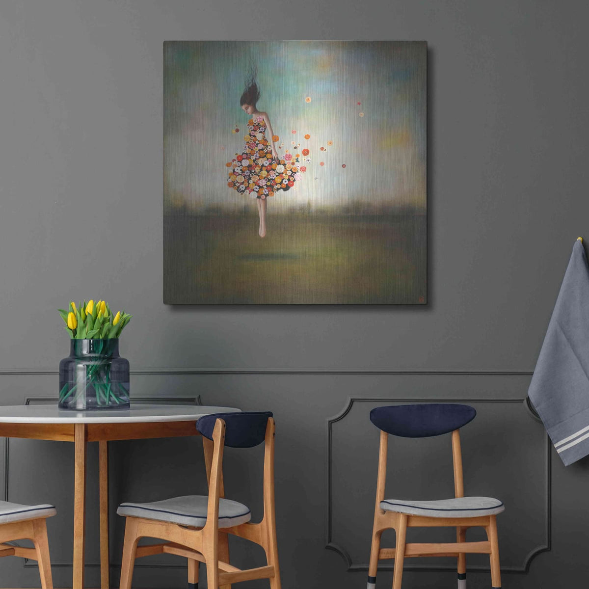'Boundlessness in Bloom' by Duy Huynh – Metal Wall Art, 36x36 room view