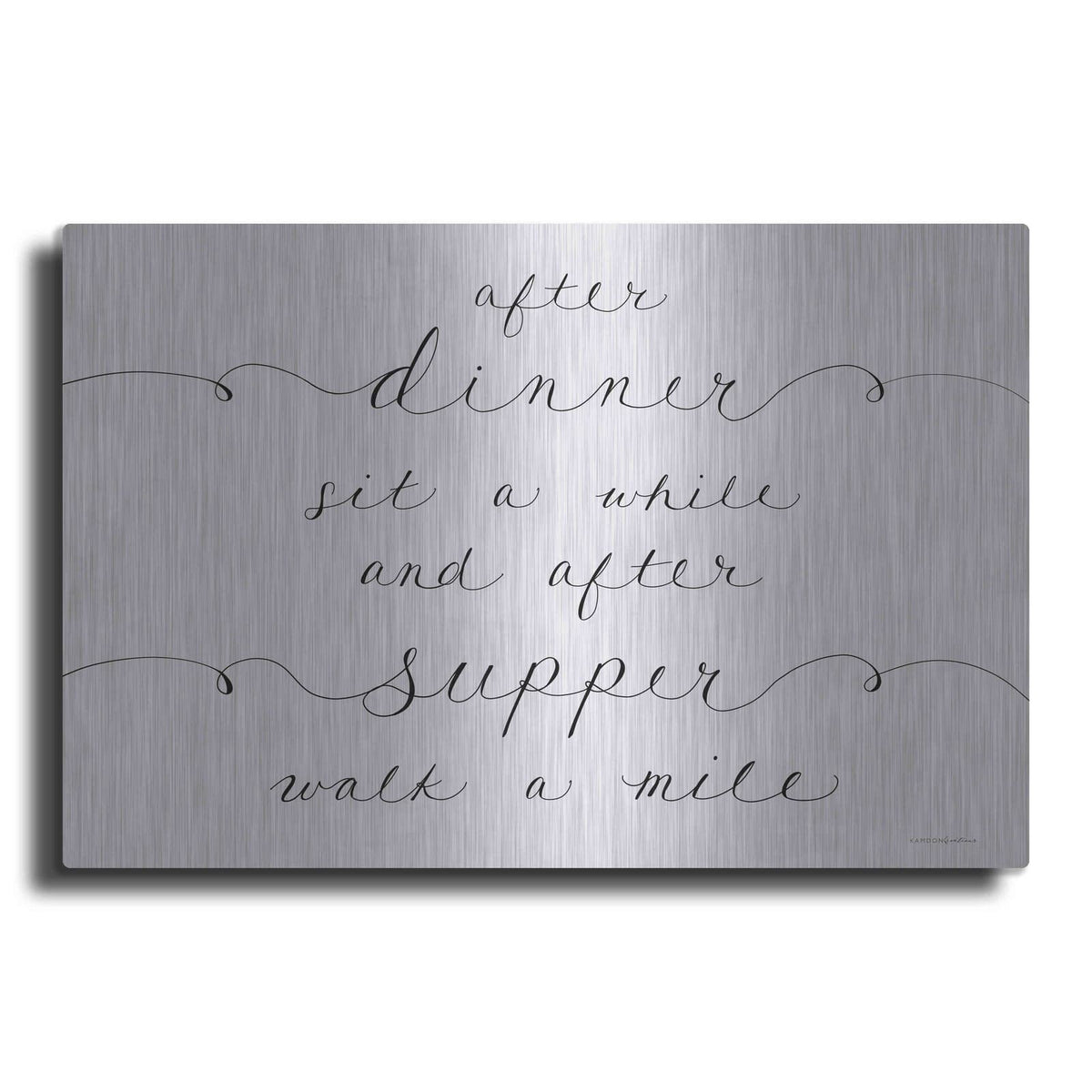 'After Dinner' by Kamdon Kreations – Metal Wall Art