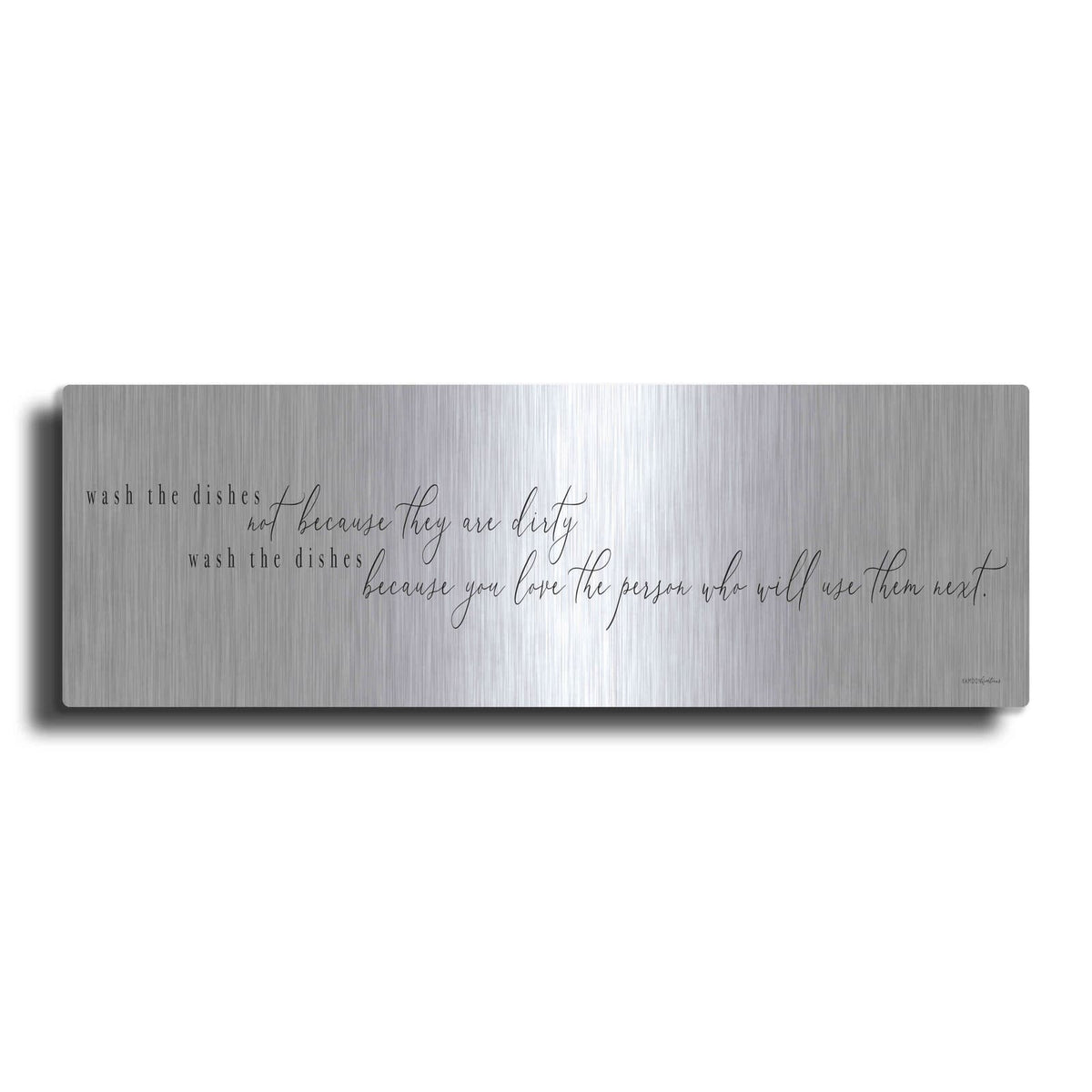 'Wash The Dishes' by Kamdon Kreations – Metal Wall Art