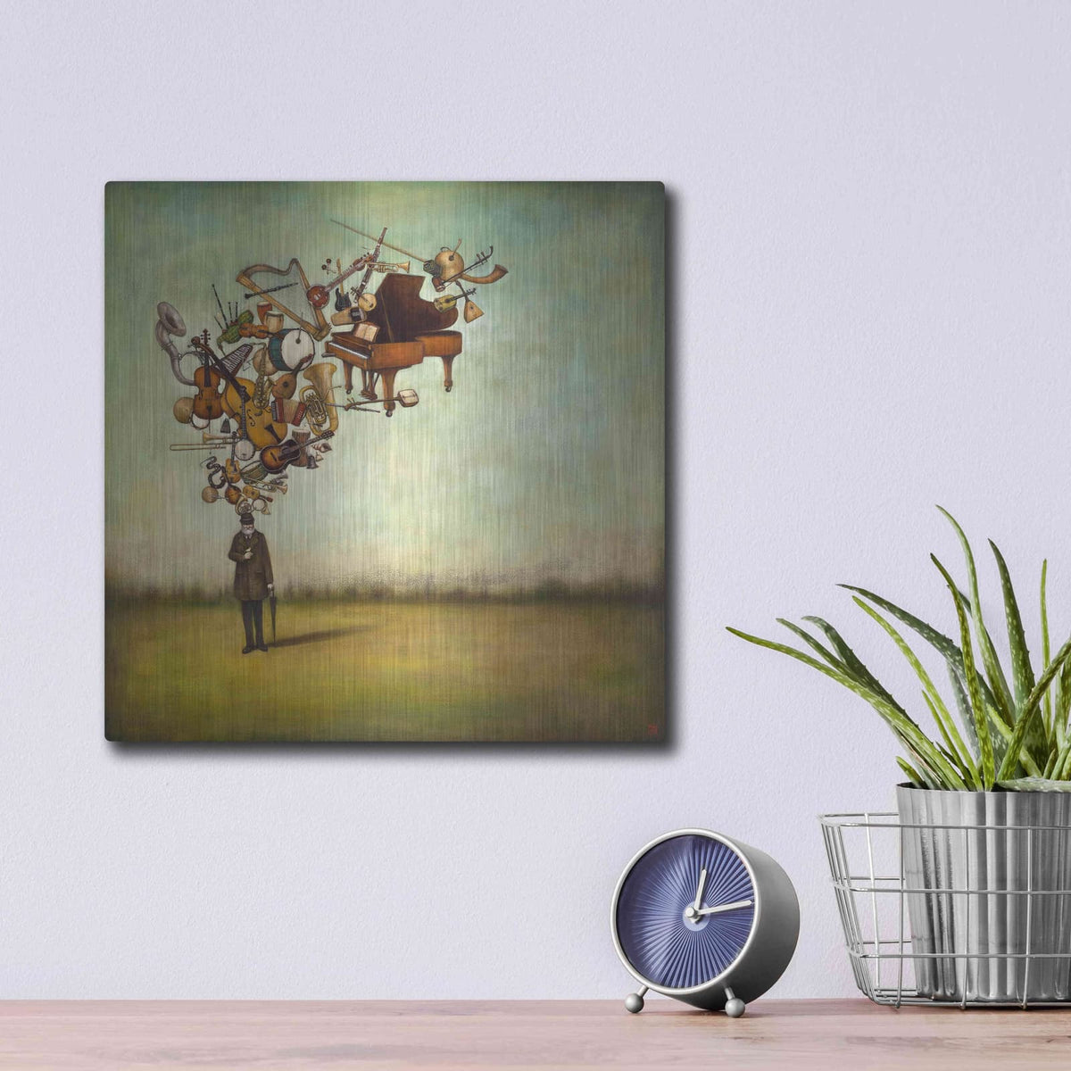 'Thanks for the Melodies' by Duy Huynh – Metal Wall Art, 12x12 room view