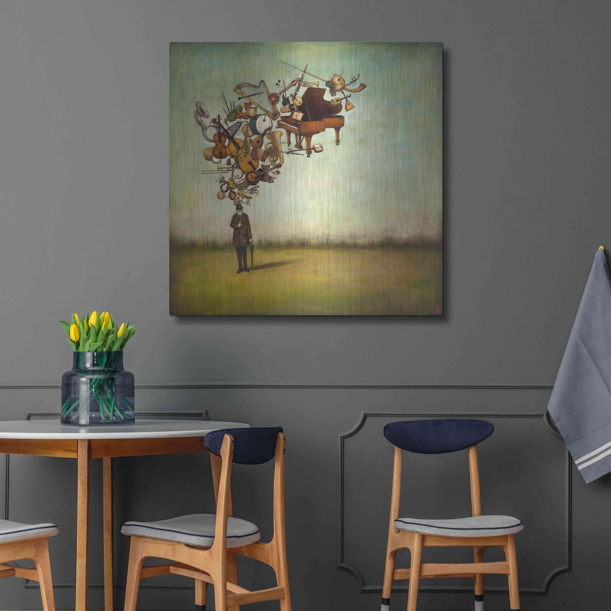 'Thanks for the Melodies' by Duy Huynh – Metal Wall Art, 36x36 room view