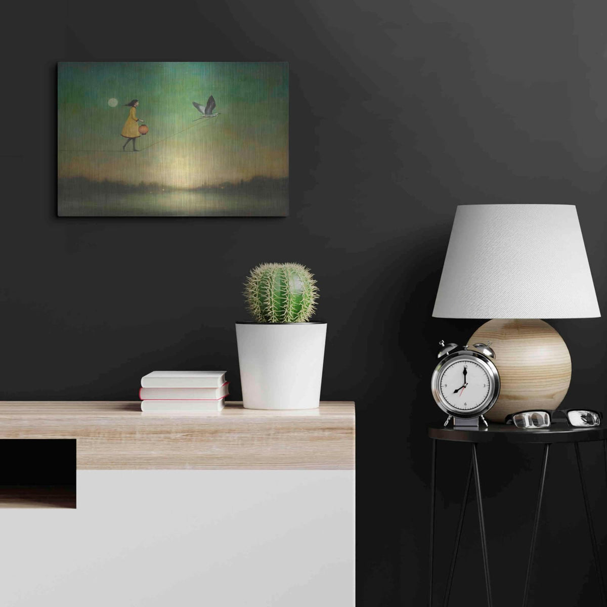 'Blue Moon Expedition' by Duy Huynh – Metal Wall Art, 24x16 room view