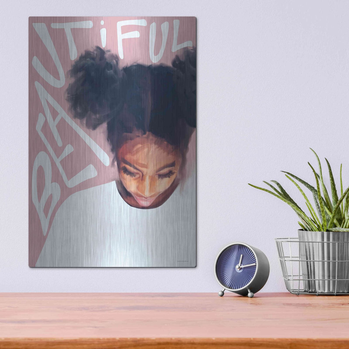 'Beautiful' by Kamdon Kreations – Metal Wall Art, 12x16 room view